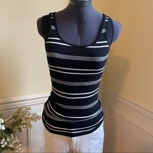 New Old Navy Ribbed Black & White Tank Top Size X-Small Women NWT